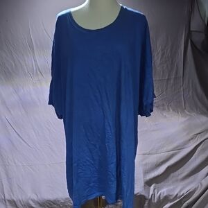 Athletic Works Blue Relaxed Fit Crew Neck Tee